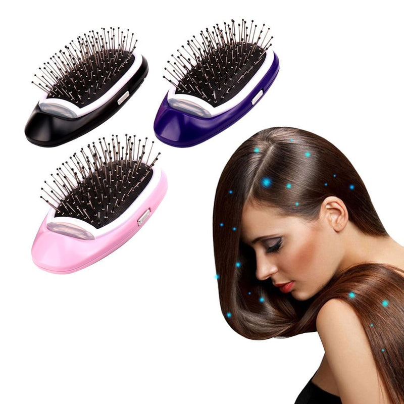 Portable electric ionic hair brush best sale